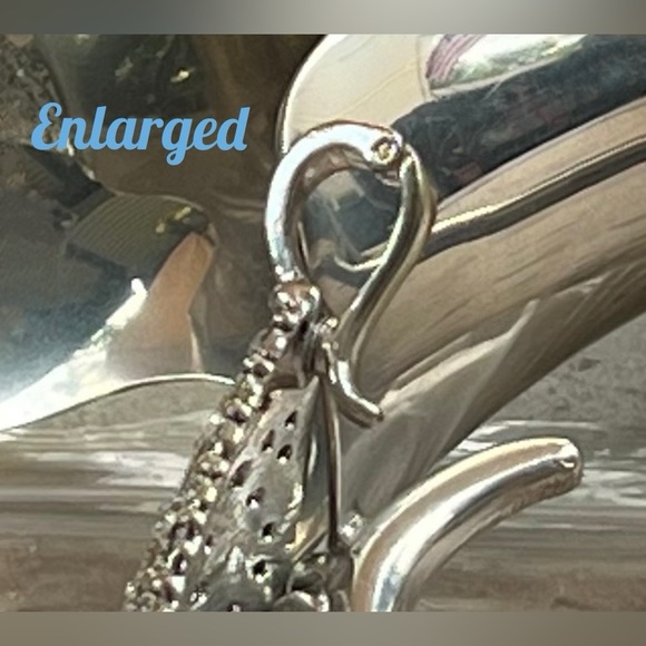 Premier Designs Silver Swirls & Floral Rhinestone Pendant - Picture 3 of 4